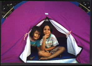 Shivani~Gauri in our tent